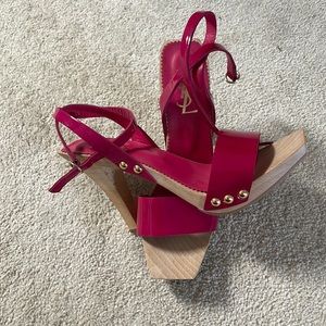 Brand new! Hot pink YSL sandals